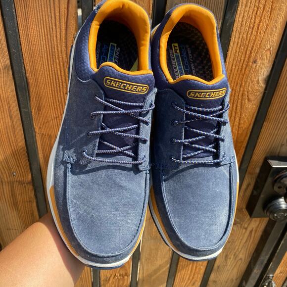 Sketchers Men's Relaxed Fit Good Year Sole Memory Foam Extra Wide Shoes Size 14 - Picture 4 of 6